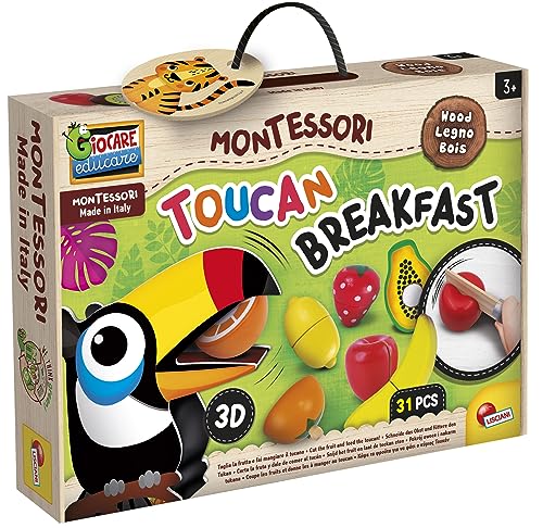 Liscianigiochi 98378 Lisciani Giochi Montessori Kinder Holz Toucan Breakfast