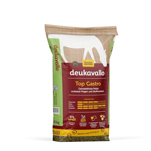 deukavallo Top Gastro 20 kg | Pferdefutter | Spezialfutter für Magen- und stoffwechselempfindliche Pferde | Ergänzungsfutter für Pferde