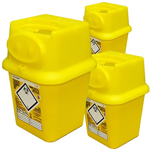 qualicare Sharpsafe Nadel Spritze Insulin Entsorgung Operation Mülleimer Box - 4 Liter, triplw Pack