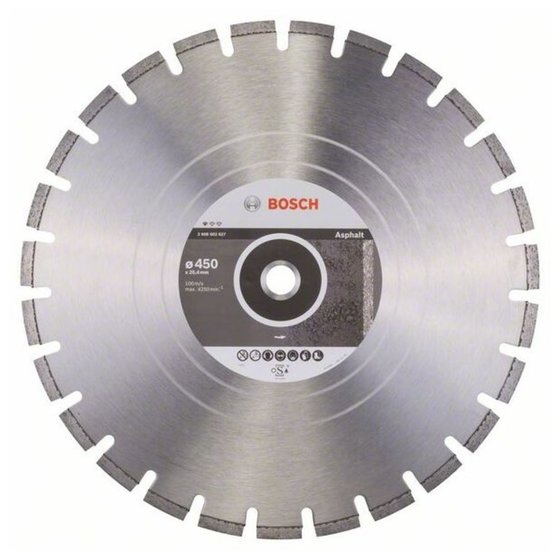 Bosch - Diamanttrennscheibe Standard for Asphalt, 450 x 25,40 x 3,2 x 8mm