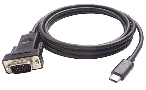 PremiumCord USB-C auf VGA Adapterkabel 1,8m, USB 3.1 Typ C Stecker auf VGA Stecker, Verbindungkabel, Auflösung Full HD 1080p 60Hz, Farbe schwarz