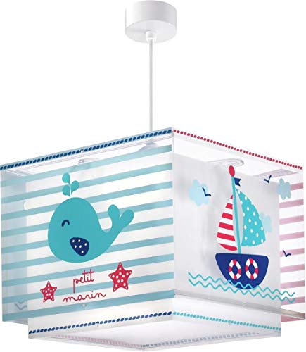 Dalber Petit Marin Hängelampe Kinder, Plastik, blau, 30.5 x 30.5 x 25 cm