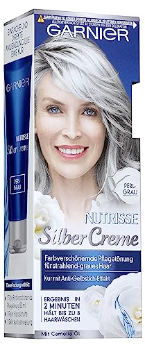 Garnier Tönung, Pflegetönung für strahlend weißes Haar mit Creme-Öl, Nutrisse, Perl-grau, 1er Pack, 80ml