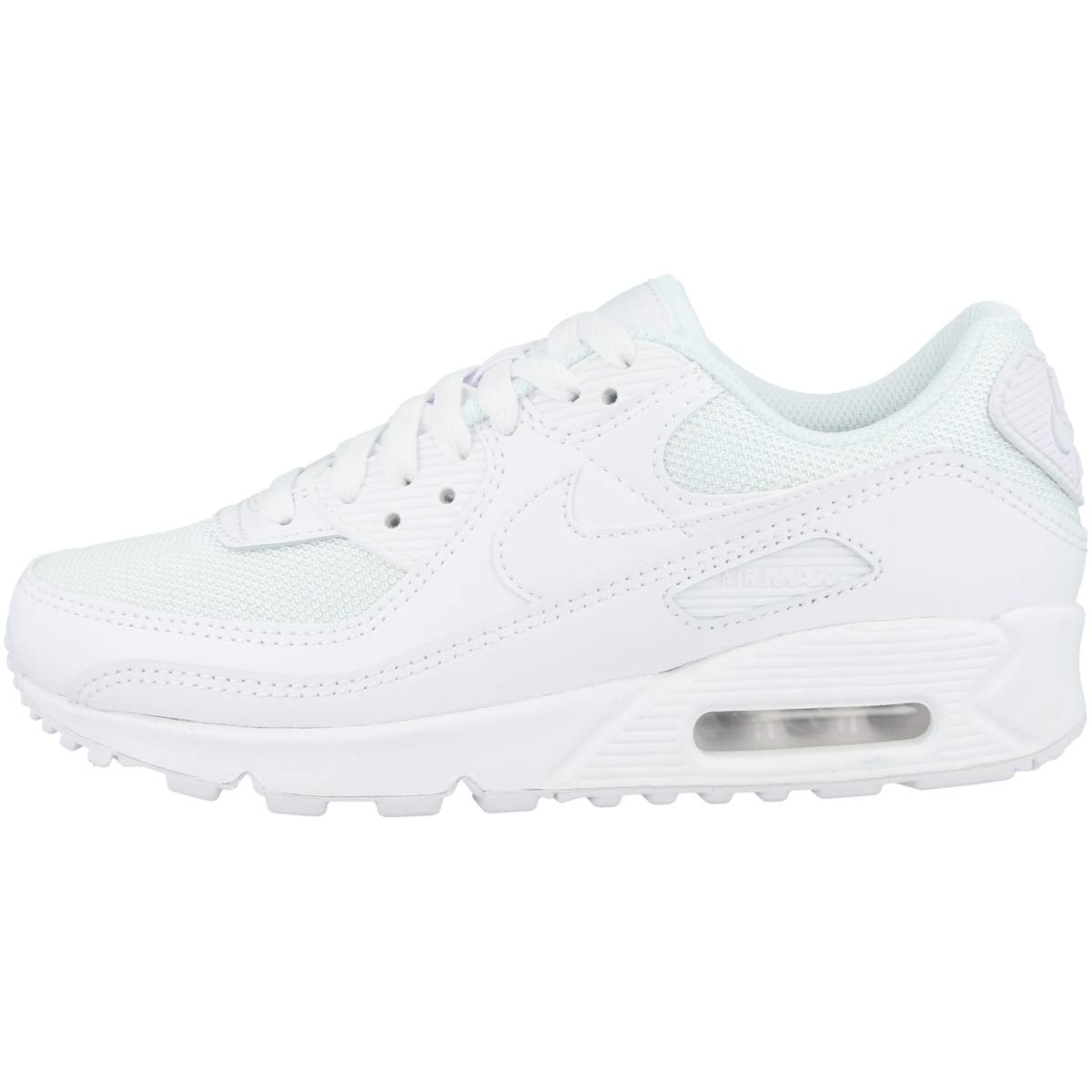 Nike Damen Air Max 90 Sneakers, Weiß White White White Wolf Grey, 36.5 EU