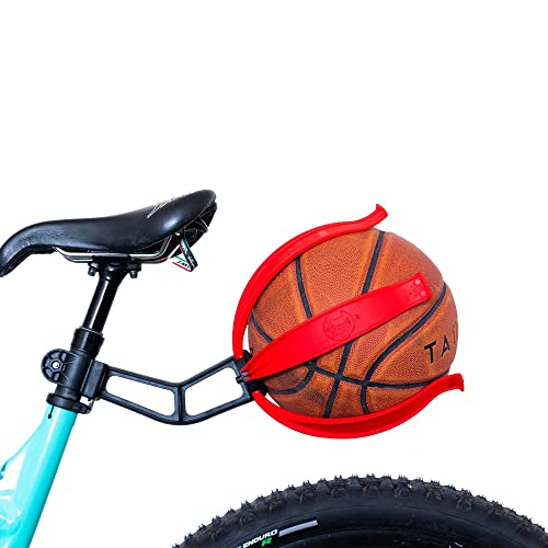 KIK BALL - Fahrradballhalter | Sicherheitsvorrichtung für das Fahrrad (rot)