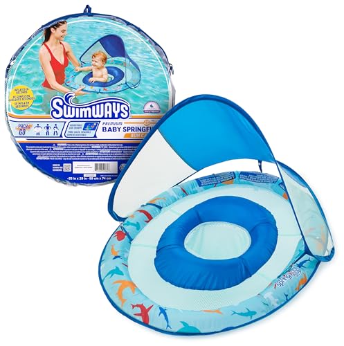 SwimWays Aufblasbares Sonnendach für Kinder von 9-24 Monaten, Hai-Design