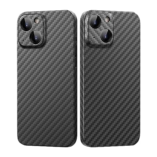 Arktis Carbon Handyhülle, Carbon Case Pro kompatibel mit iPhone 15 [kabelloses Laden] Schutzhülle Carboncase schwarz