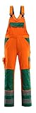 Mascot Latzhose "Barras" Größe L82cm/C50, 1 Stück, orange/grün, 07169-860-1403-82C50