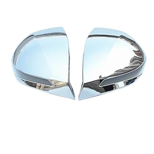 Kompatibel mit Tucson NX4 2021–2023, Auto-Rückspiegel-Seitenspiegelabdeckung, Flügelkappe, Außentür, Rückansicht, Gehäuseverkleidung, Karbonfaser-Look (Color : Silver)