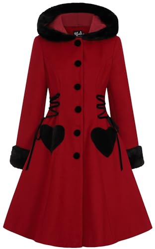 Hell Bunny Scarlett Coat Frauen Mantel rot/schwarz L
