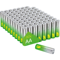 GP S80 AA - Super, Alkaline Batterie, AA (Mignon), 80er-Pack
