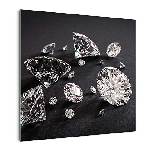 DekoGlas Küchenrückwand 'strahlende Diamanten' in div. Größen, Glas-Rückwand, Wandpaneele, Spritzschutz & Fliesenspiegel