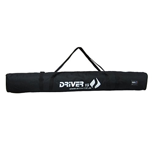 Driver13 ® Langlaufskitasche Tasche Langlaufski 195-215 cm schwarz und Stöcke