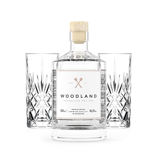 Woodland Dry Gin 0,5l Bundle inkl. 2 Gläser
