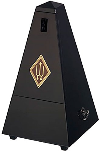 Wittner Taktell Pyramidenform Metronom Holzgehäuse mit Glocke schwarz hochglanz
