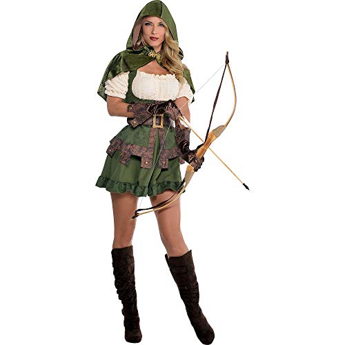 amscan 844571-55 Damenkostüm Robin Hoodie, Mehrfarbig, S