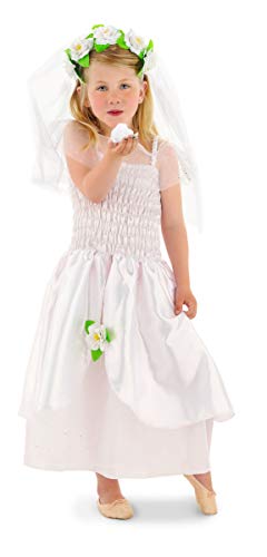 Folat 21859, weiß Braut-Kostüm für Mädchen 2-teilig, Größe 98-116