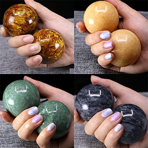 1 Paar 50 mm natürlicher Jade-Baoding-Ball, Fitness, Handball, Quarz, Kugel, Entspannung, Hand- und Handgelenk-Übung, Massagestein Haushalt (Color : Only Box)