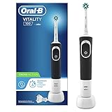 Oral-B Vitality 100 Elektrische Zahnbürste/Electric Toothbrush, 1 Putzprogamm, Timer, 1 CrossAction Aufsteckbürste, Geschenk Mann/Frau, schwarz
