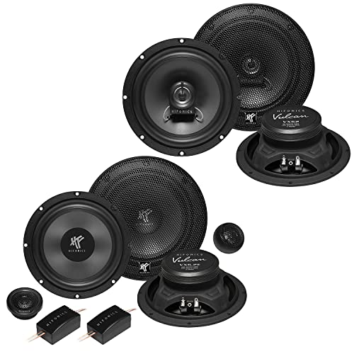 Mediadox HIFONICS Front/Heck 16,5cm/165mm Auto Lautsprecher/Boxen/Speaker Komplett-Set kompatibel für Mitsubishi I