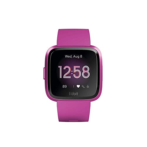 Fitbit Versa Special Edition Gesundheits und Fitness Smartwatch, mit Herzfrequenzmessung, 4+ Tage Akkulaufzeit und Wasserabweisend bis 50 m Tiefe, Holzkohle