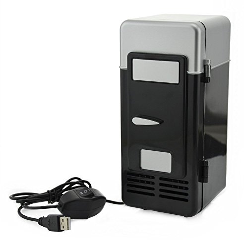 ThreeH Neuer Mini roter USB-Kühlraum-Kühlvorrichtung-Getränk-Dosen-/Wärmer-Kühlraum H-UF05Black
