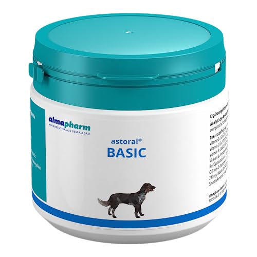 almapharm astoral Basic | 250 g | Ergänzungsfuttermittel für Hunde | Bedarfsgerecht abgestimmte Mikronährstoff-Supplementierung | Enthält die Vitamine A, B, D, E und C