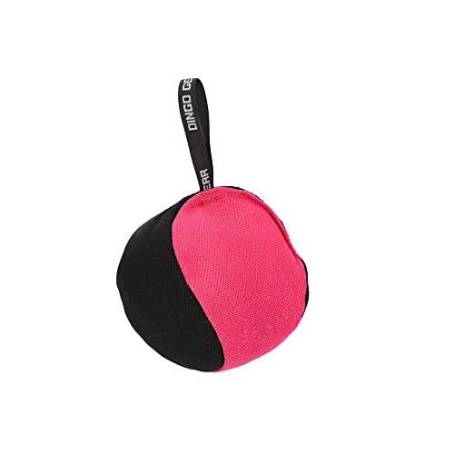 Dingo Gear Trainings-Spielzeug Bäll 19 cm Schwarz-Pink mit Griff French-Material Nylcott Training Spiel Apport IGP K9 Obedience S02802