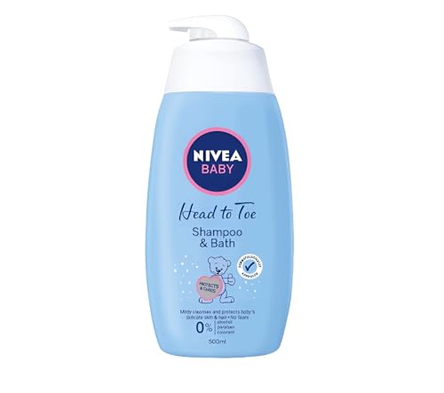 Nivea Baby Shampoo & Bath Foam Head To Toe 500ml (Pack of 3)