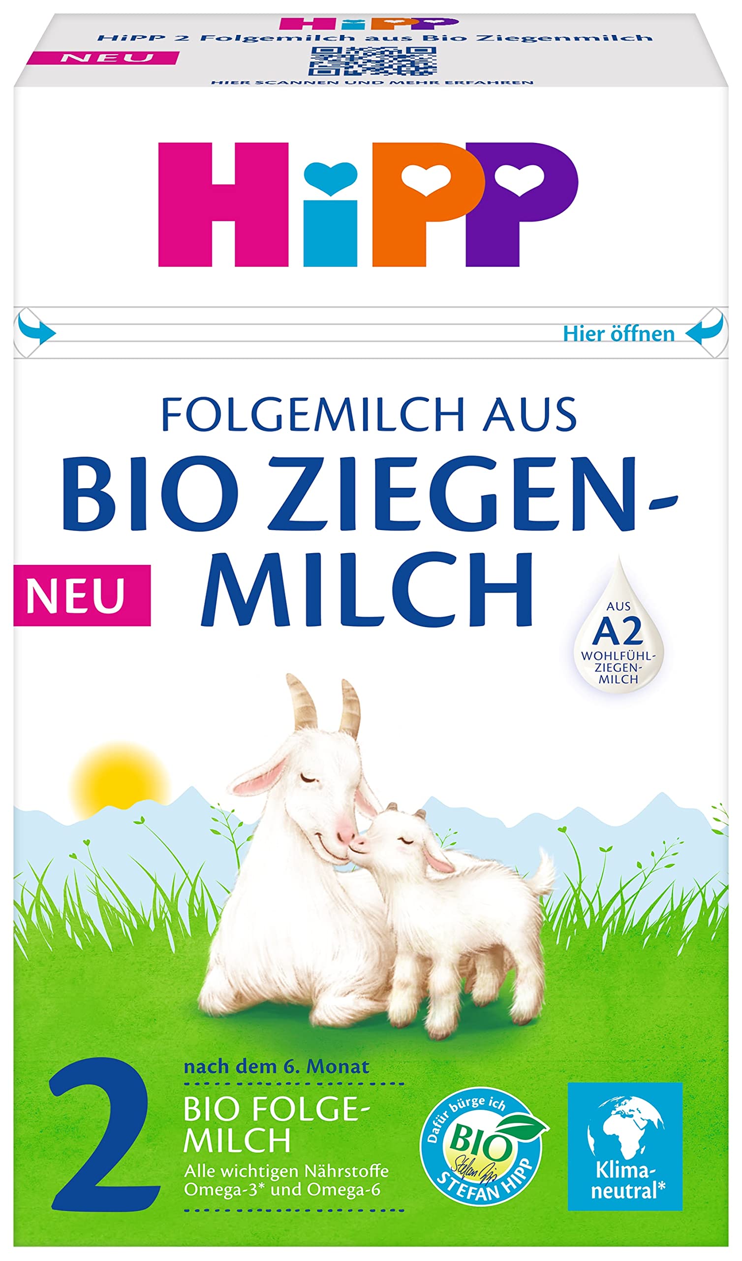 HiPP Milchnahrung aus Bio Ziegenmilch 2 Folgemilch aus Bio Ziegenmilch, 5er Pack (5 x 400g)