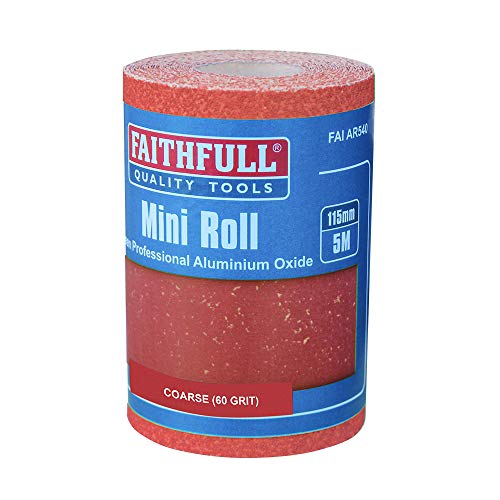 Aluminium Oxide Sanding Paper Roll Red Heavy-Duty 115mm x 5m 60G