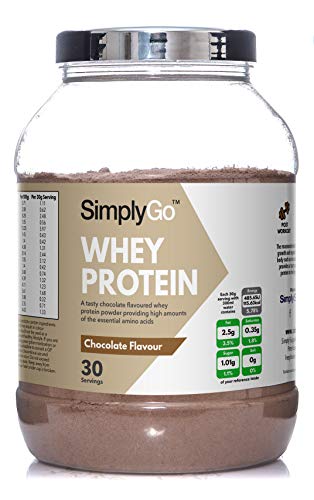 Molkeprotein - Geeignet für Vegetarier - 900g - mit Erdbeer-, Scholaden-, Vanille- oder Bananengeschmack - SimplyGo von Simply Supplements (Schokolade)