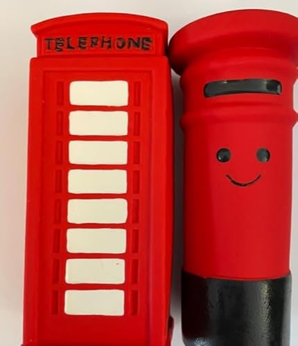Surrey Feed Hundespielzeug aus Latex, verschiedene Designs – Londoner Briefkasten/Telefonzelle