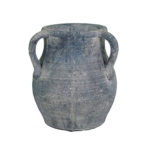 CIAL LAMA Dekorative Vase, Zement, 3 Griffe, Grau, 20 cm