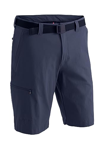 MAIER SPORTS Herren Bermuda, Outdoorhose/ Funktionshose/ Shorts inkl. Gürtel, bi-elastisch, schnelltrocknend und wasserabweisend, Blau (aviator/368), Gr. 48