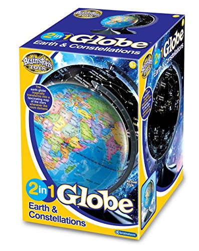 Brainstorm Toys E2001 Light Up 2 in 1 Globe Earth & Constellations, Multicolor