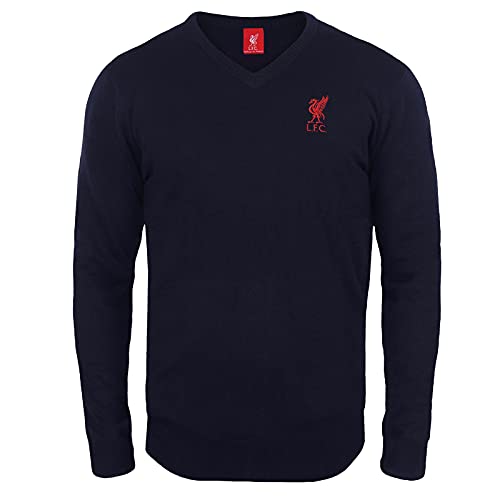Liverpool FC - Herren Strickpullover mit Vereinswappen - Offizielles Merchandise - Geschenk für Fußballfans - M
