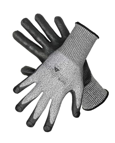 MOG Masters of Gloves Guide CPN 6225 extrem schnittfeste Stichschutz-Handschuhe Schnittschutz-Level F aus Metall-Mesh, PU beschichtet; für Gartenarbeit, Handwerk, Einsatzkräfte, Sicherheit