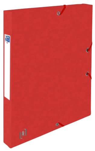 Oxford 400114365 Sammelbox TOP FILE+ 12er Pack extrastark aus 390g Karton mit 2,5 cm Rückenbreite in rot für eine sichere Ablage Ihrer A4 Dokumente