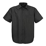 klassisches kurzarm Herrenhemd Übergröße Lavecchia Hka14-01 in Schwarz Gr. 3-7XL (5XL)
