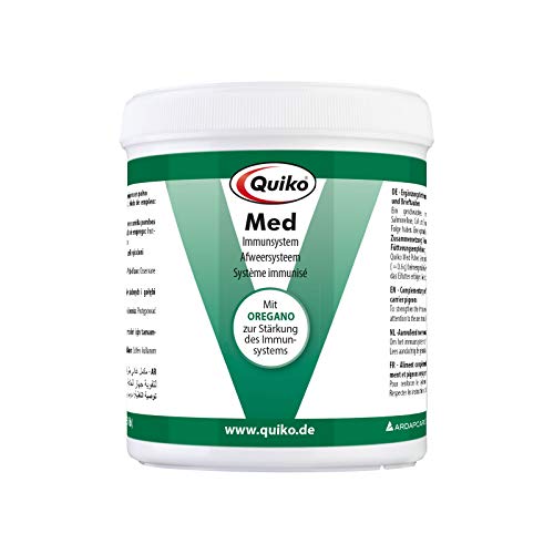 Quiko Med - speziell gewonnenes Oregano für Ziervögel und Brieftauben zur Stärkung des Immunsystems, Dose, 1er Pack (1 x 250 g)