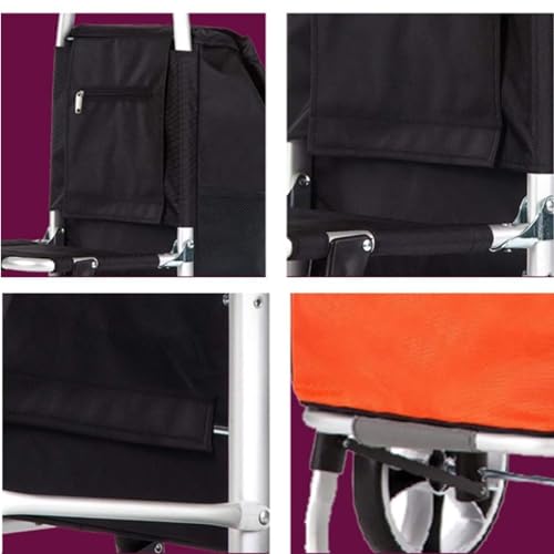 Einkaufstasche Shopping Trolley Ersatztasche - 44L Faltbare Einkaufswagen-Aufbewahrungstasche, Wasserdichte Aufbewahrungstasche aus dickem Oxford-Stoff/Trolley-Ersatztasche mit Seitentaschen ( Color :