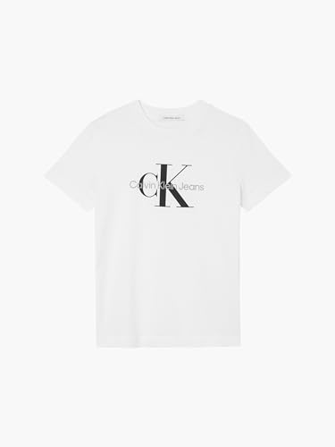 Calvin Klein Jeans Damen Core Monogram Regular Tee T-Shirt, Weiß (Bright White), X-Large