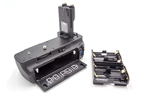 vhbw Batteriegriff kompatibel mit Canon EOS 5D Mark 2, 5D Mark II Kamera Spiegelreflexkamera DSLR, inkl. Wählrad