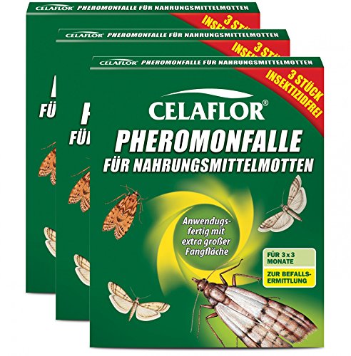 Celaflor 1396 Pheromon-Falle für Nahrungsmittelmotten, 9 Stück