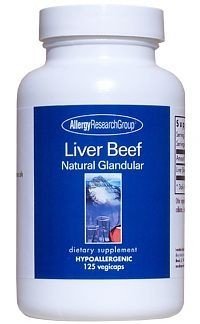 Allergy Research Group Liver Beef Natural Glandular 125 Kapseln