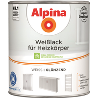 Alpina Heizkörperlack weiß 2 l, weiß, glänzend