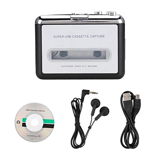 Diyeeni USB-Tape-to-MP3-Capture-Konverter, tragbarer tragbarer USB-Kassetten-/Tape-Player für Win 2000/XP/Vista/Seven.8.10. Der USB-Tape-Player konvertiert Musik vom Band in MP3-Dateien