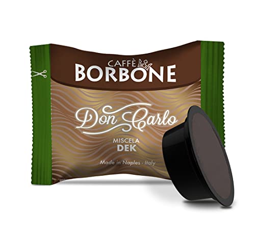 Caffè Borbone Kaffee Kapseln Don Carlo, Entkoffeinierte Dek Mischung - 100 stück - Kompatibel mit Kaffeemaschinen der Marke Lavazza®* A Modo Mio®*