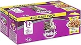 Whiskas 1+ Katzennassfutter Ragout – Geflügel Auswahl in Gelee – Hochwertiges Feuchtfutter im Portionsbeutel für Katzen ab 1 Jahr – Katzenfutter – Vorratspack (40 x 85g)